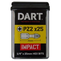 Dart Impact Driver Bit PZ2 (25 Pack)