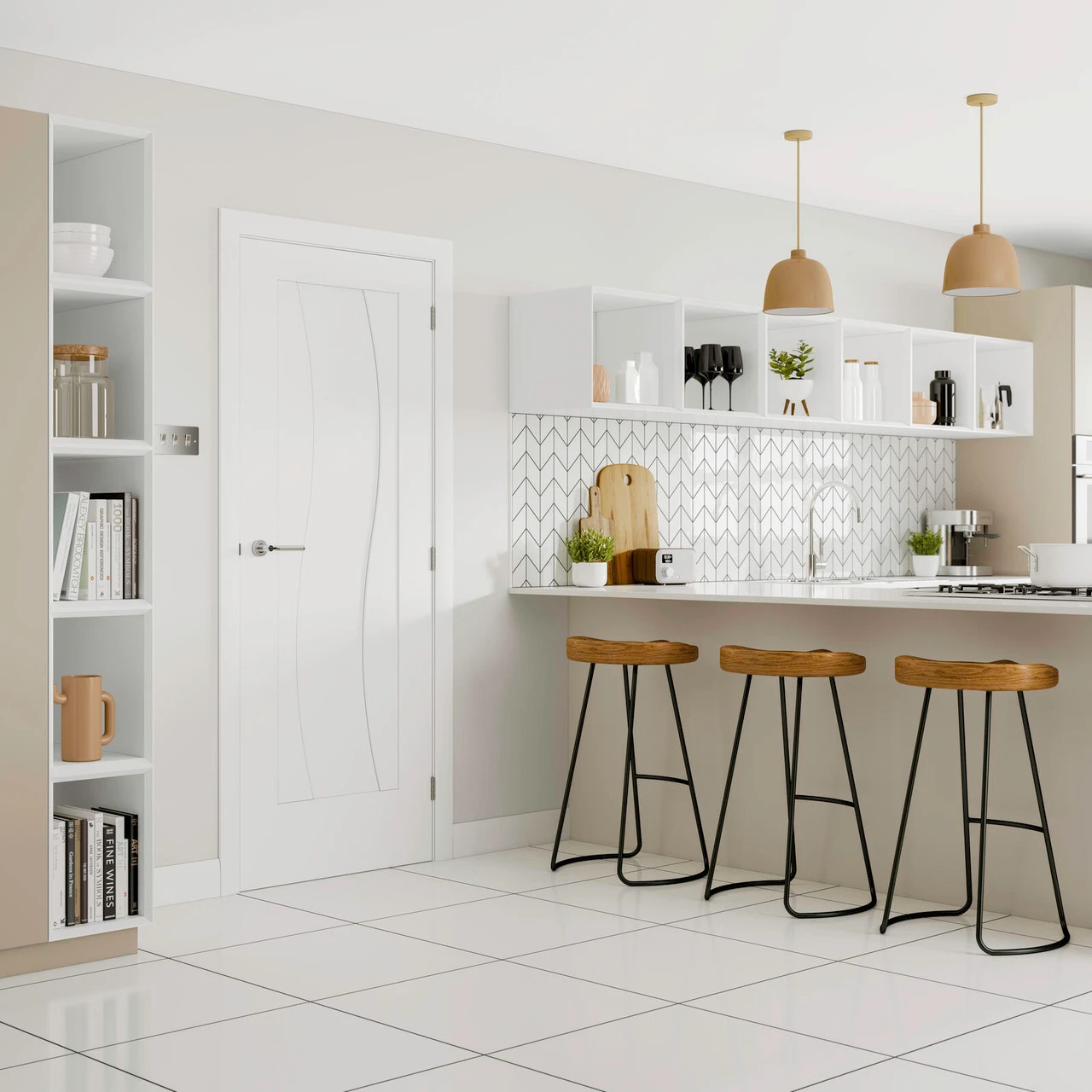 XL Florence Pre-Finished Fully Finished White Door - Image 2