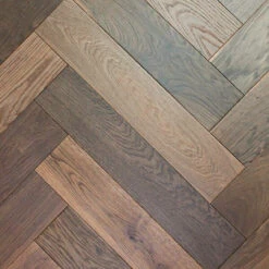 Elka Herringbone Dark Smoked Oak Engineered Hardwood Flooring (0.864m2)