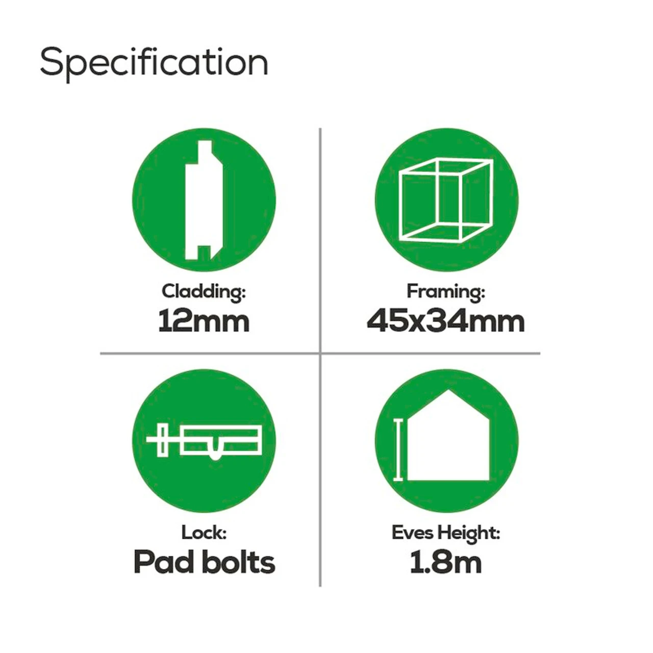 Albany Sheds Norfolk Double Door Shed Treated 2400 X 1800mm - Image 4