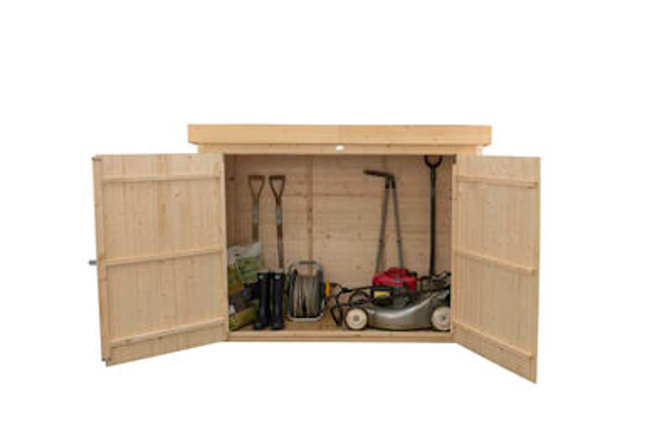 Forest Garden Shiplap Pent Large Garden Store Pressure Treated 1950 X 870 X 1450mm - Image 4