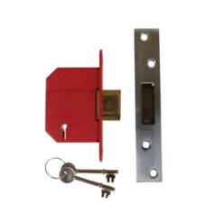 Door Deadlock SCP And BS 5 Lever Door SQR Forend Visi 68mm