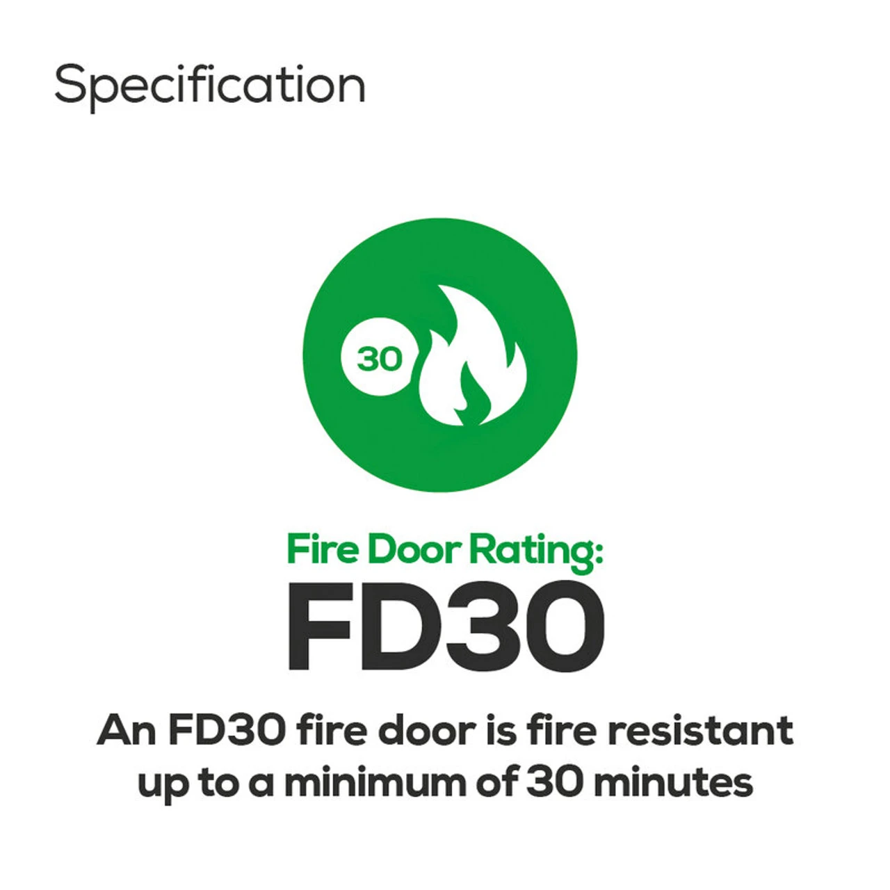 Deanta Ely White Primed 3L Glazed Fire Door - Image 8