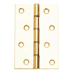 Washered Butt Hinge Brass Double Steel 102mm