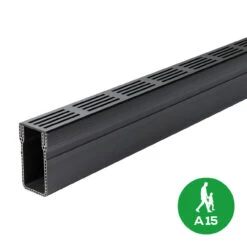 ACO Threshold Drain Black Aluminium Grating