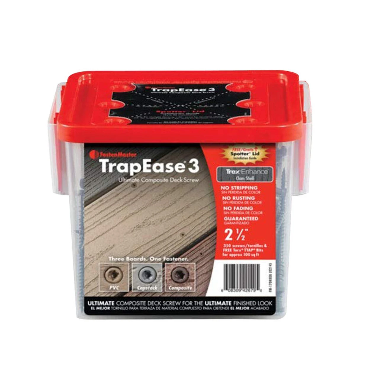 Trex Composite Decking Screws 70mm FastenMaster TrapEase3 Spiced Rum - Image 4