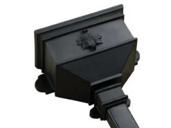 Cascade Rainwater Cast Iron Effect Small Hopper With Leaf Black 279 X 398 X 182mm
