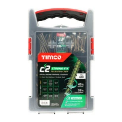 Timco Classic C2 Strong-Fix Multi-Purpose Screws Mixed Grab Pack PZ2 Yellow (600 Pack) C2GPACK