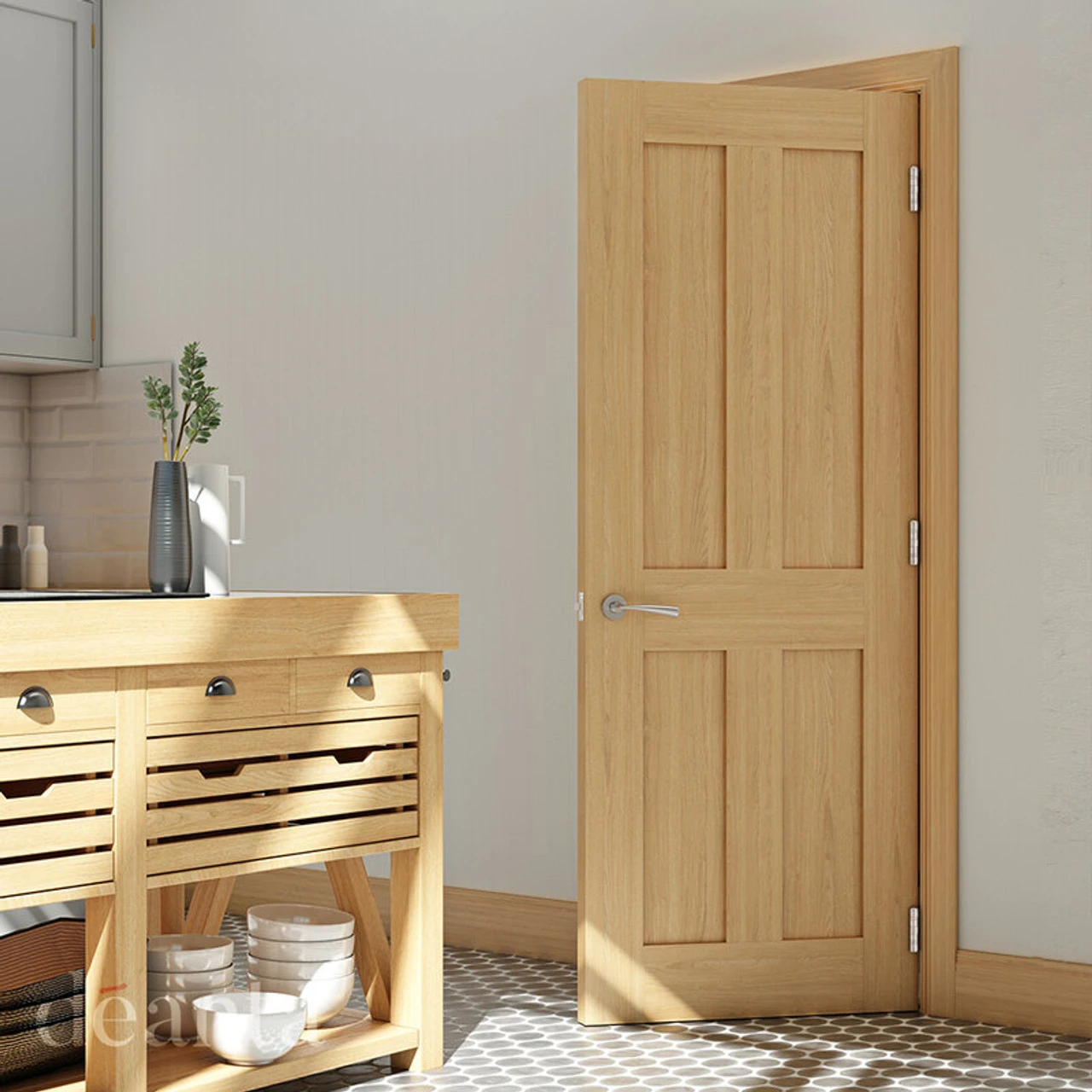 Deanta Eton Oak Fire Door - Image 2