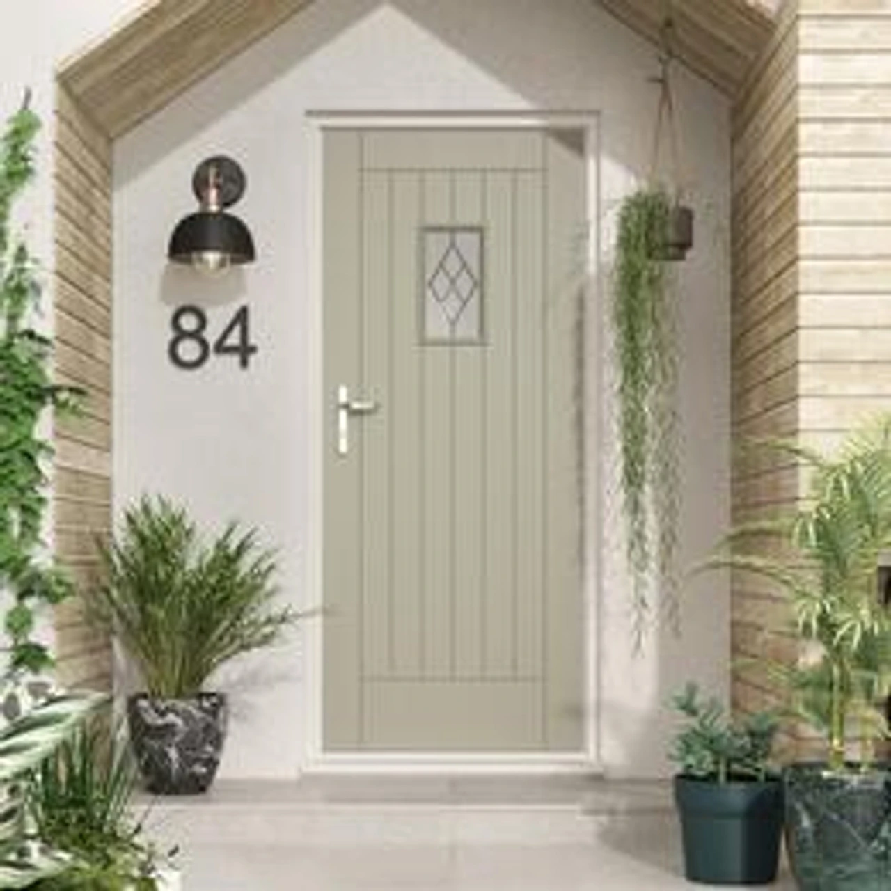 XL Tricoya Chancery External Double Glazed Door With Clear Glass 1981 X 838 X 44mm (33'') - Image 3