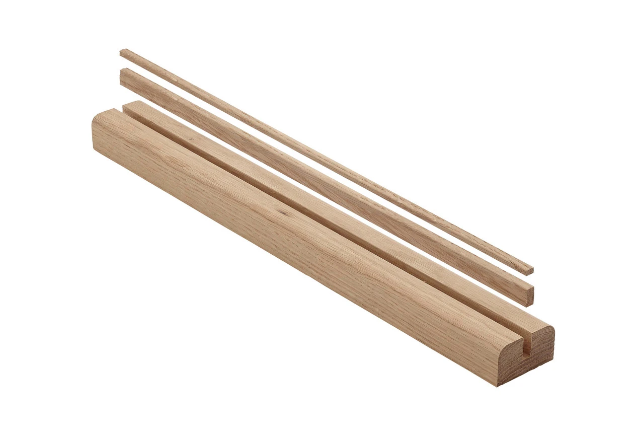 Burbidge Oak Elements Baserail For Inset Glass - Image 2