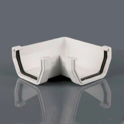 Brett Martin Rainwater 114mm Squarestyle 90' Gutter Angle Arctic White 165 X 165 X 79mm