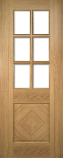 Deanta Kensington Fully Finished Oak Glazed Door