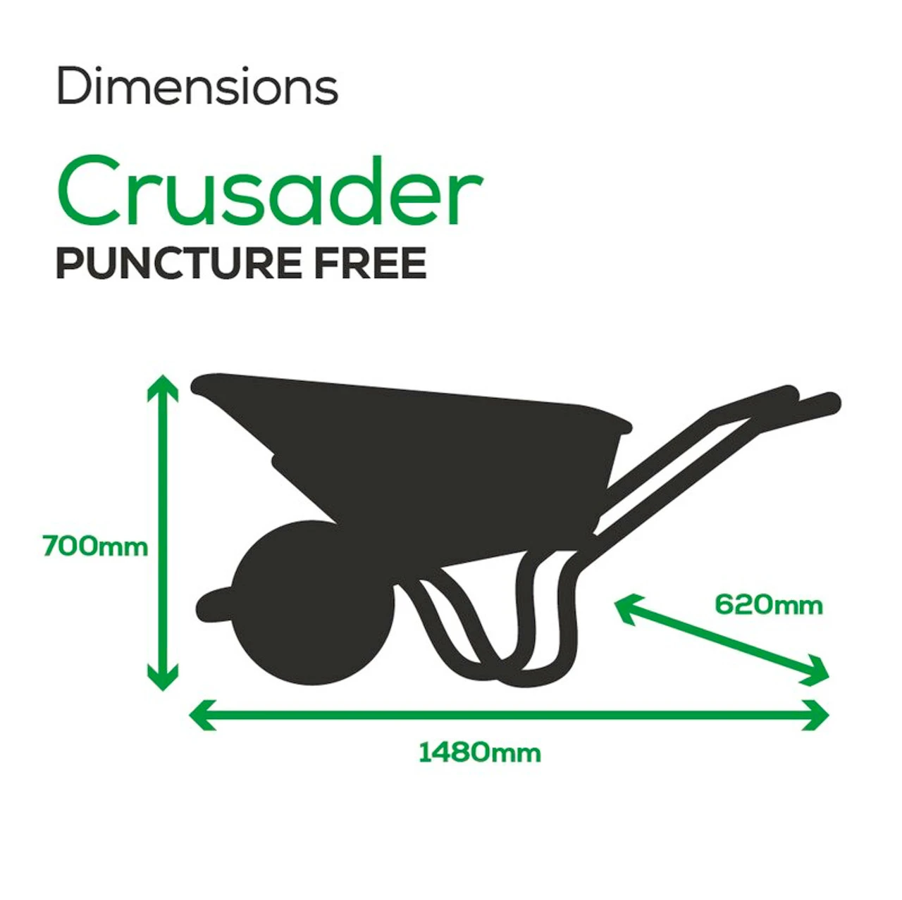 Haemmerlin Crusader Wheel Barrow Heavy Duty (Pneumatic Tyre) 120 Litre - Image 6