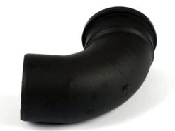Cascade Soil 110mm Cast Iron Effect Single Socket 92.5' Soil Bend Black 320 X 240 X 135mm