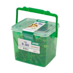 Spax Flat Countersink Pozi Yellow Woodscrews 5 X 90mm (150 Pack)