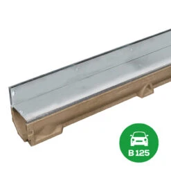 ACO RainDrain Brickslot B125 Channel With Slotted Galvanised Steel Grating