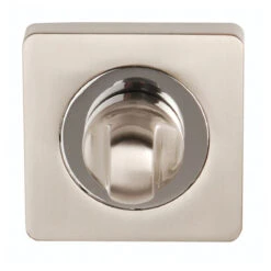 Ultimo Lever Door Handle Bathroom Turn On Round Rose PCP SNP