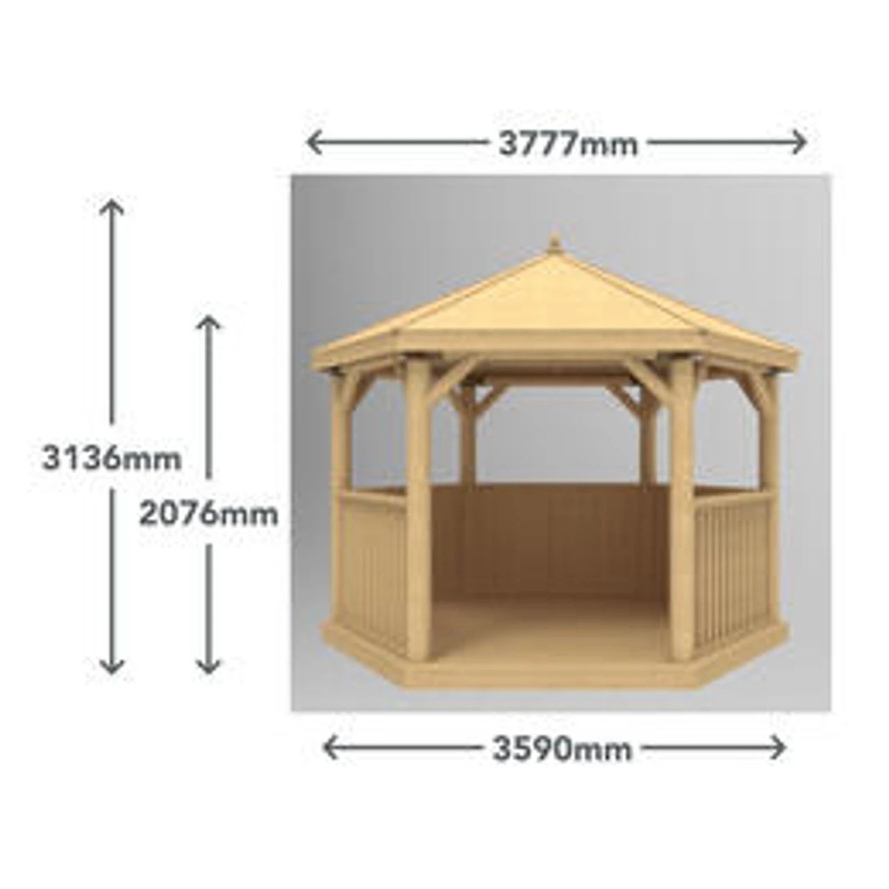 Forest Garden Hexagonal Cedar Roof Gazebo - Image 10