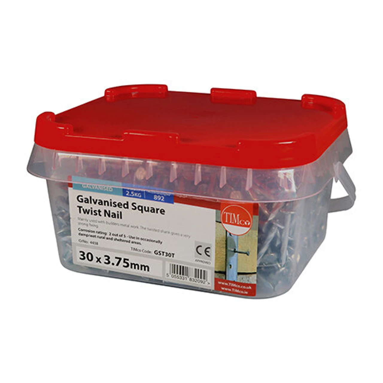 Timco Square Twist Nails Galvanised (GST30T) 30 X 3.75mm 2.5kg - Image 3