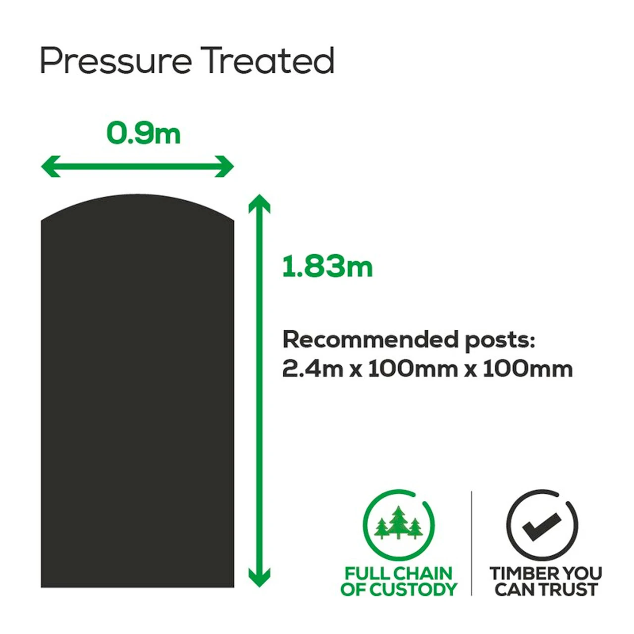 Charltons Priory Wooden Pedestrian Side Gate 1830 X 900mm - Image 5