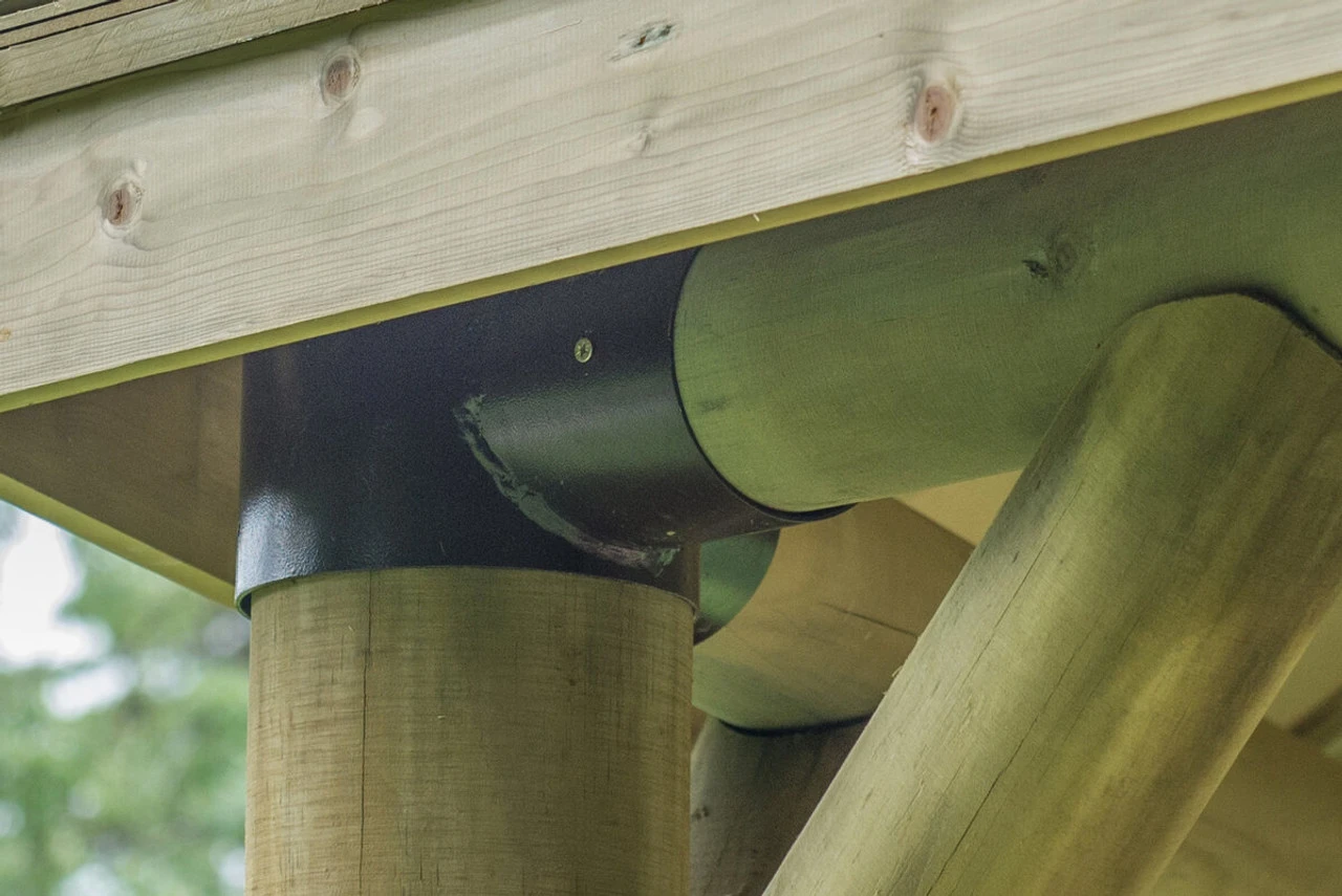 Forest Garden Hexagonal Timber Roof Gazebo - Image 18