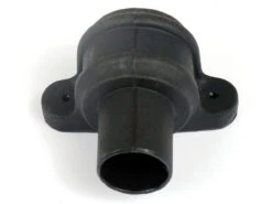 Cascade Rainwater 68mm Round Cast Iron Effect Plain Coupler & Lugs Black 105 X 73 X 73mm