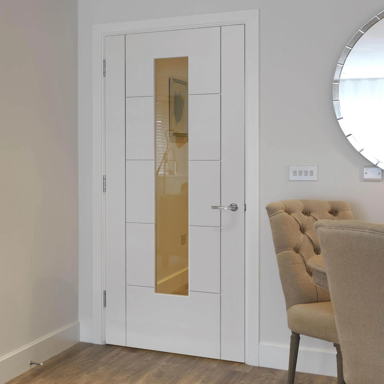 JB Kind Emral Fully Finished White Glazed Door - Image 2