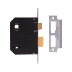 Door Bathroom Lock PB Mortice Visi 63mm