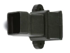 Cascade Rainwater 65mm Square Cast Iron Effect Anti-Splash Shoe & Lugs Black 299 X 125 X 140mm