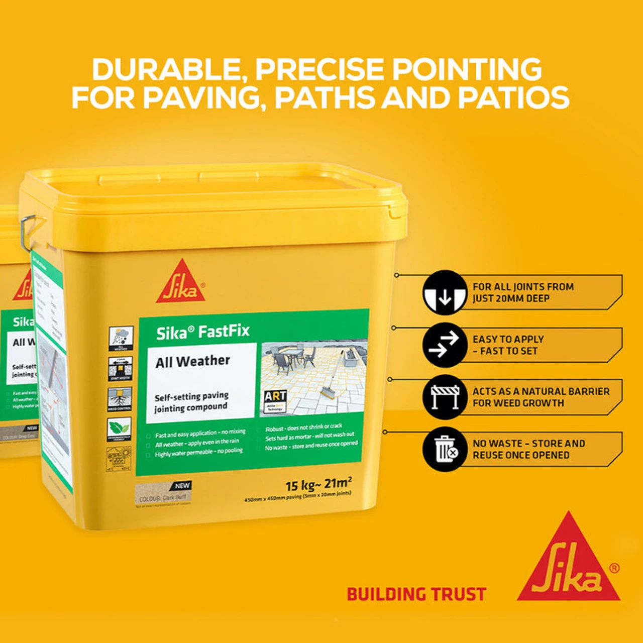 Everbuild Sika FastFix All Weather Flint 15kg SKFFIXFLT16 - Image 7